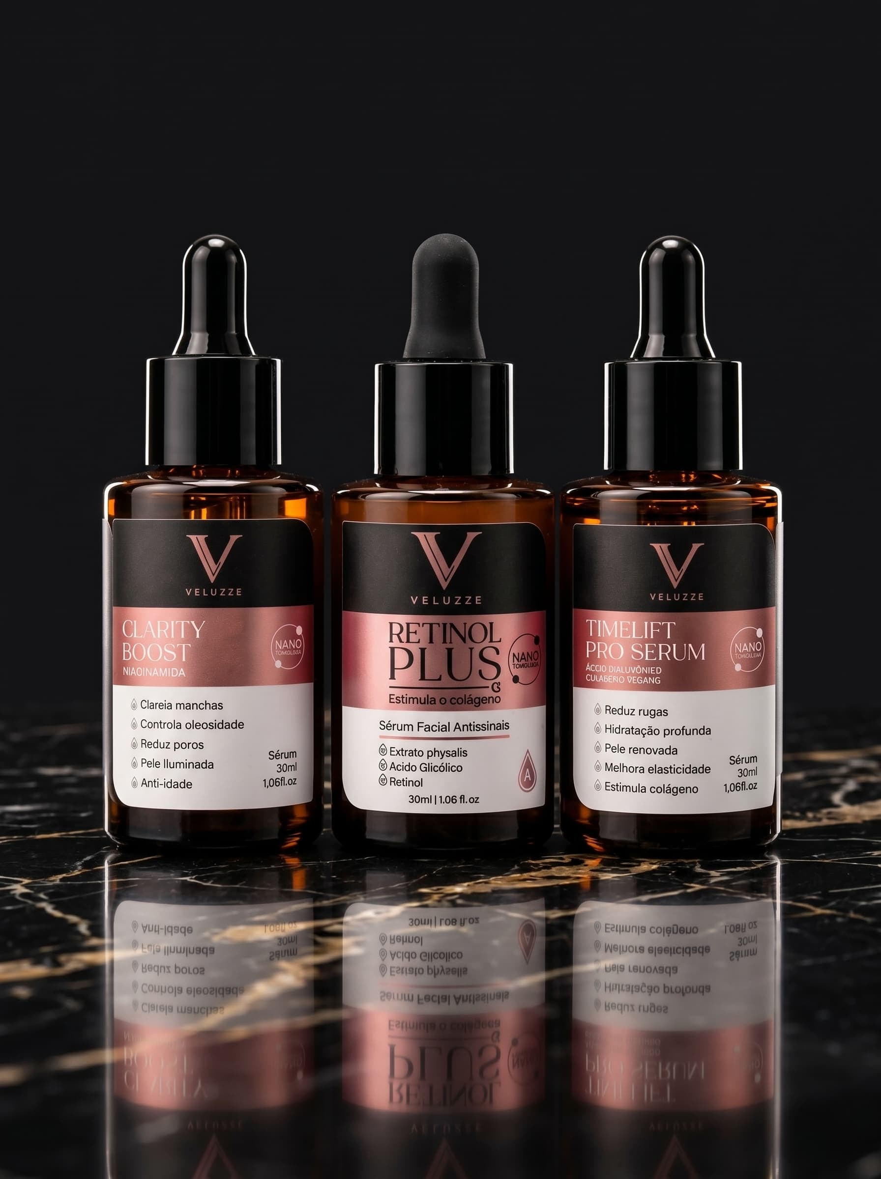 Trilogia Séruns Lumière — linha Facial