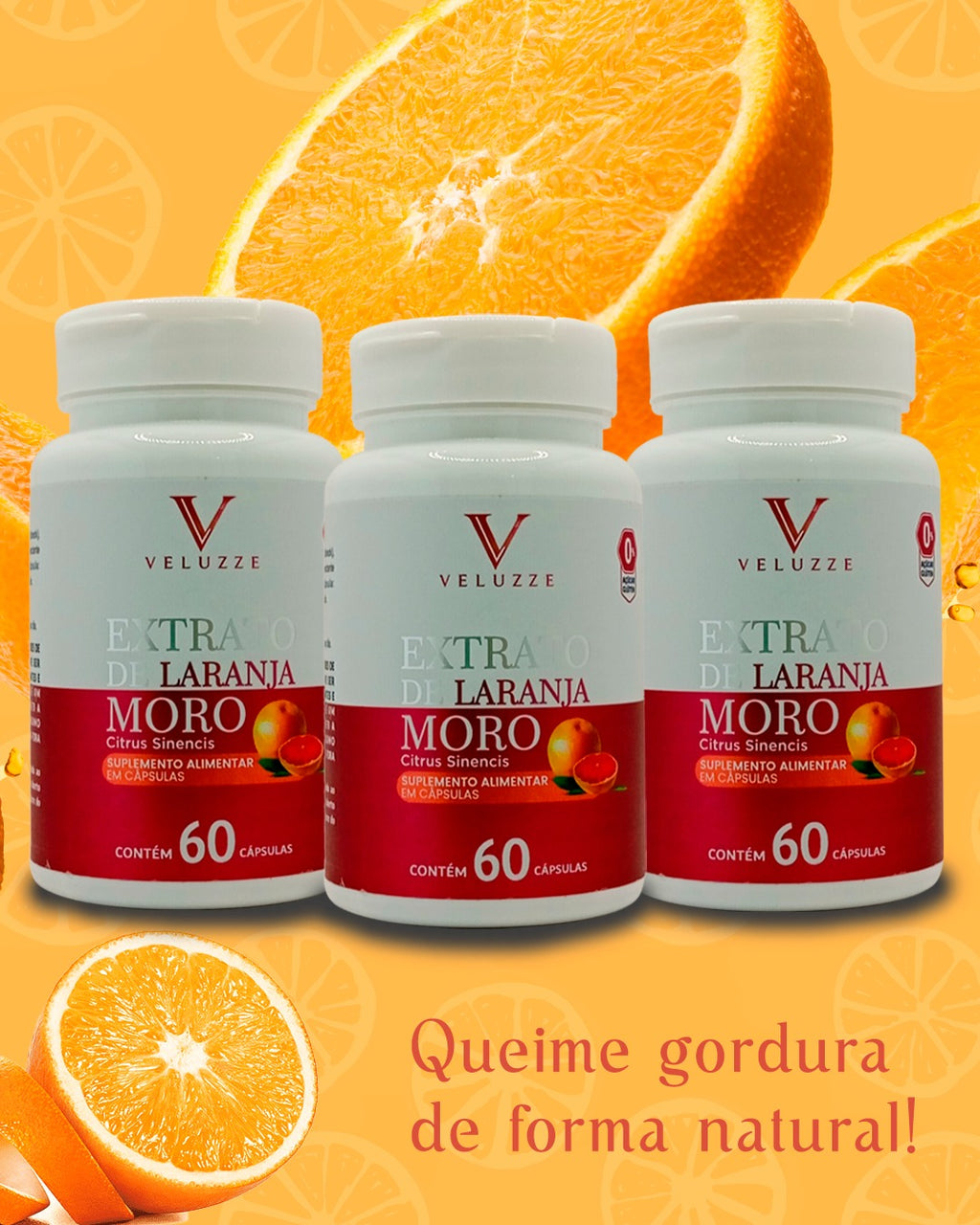 Extrato de Laranja Moro 60 Cápsulas